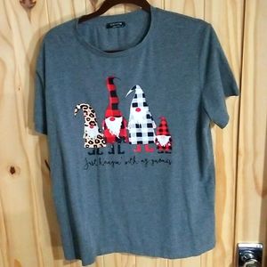 Adorable XL Christmas gnome tshirt